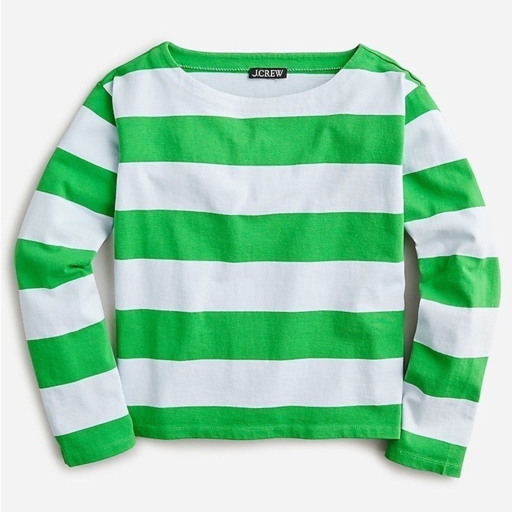 J Crew Relaxed long-sleeve boatneck T-shirt in stripe
Item BP033